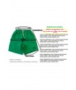 Short Estampado Tactel Elastano Extra Grande Bermuda Preto Laranja